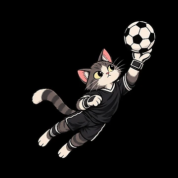 Artwork thumbnail, Cat Goalkeeper by Konvero