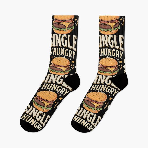 Item preview, Single & Food  For Life ”Single & Hungry” Dating Humor Gift for Singles designed and sold by AmeliaShirts.