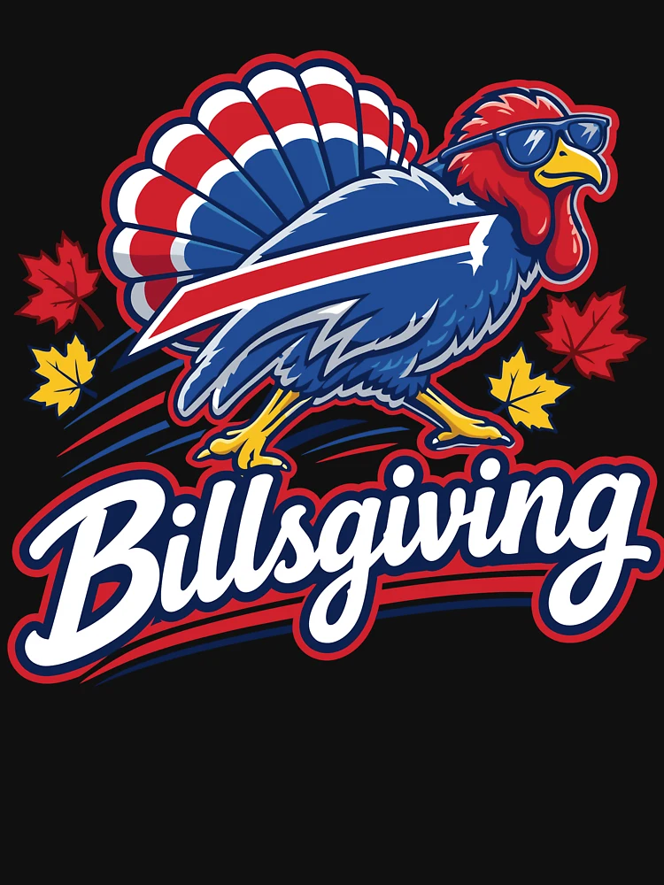 Aperçu 7 sur 7. T-shirt essentiel avec l'œuvre Billsgiving Buffalo Football Thanksgiving Eagle Fan créée et vendue par cerima.