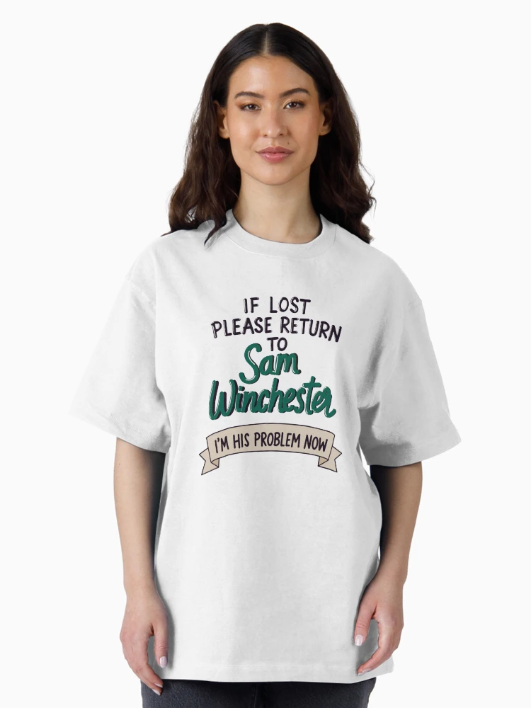 Imagen 3 de 7, Camiseta oversize con la obra Soy el problema de Sam Winchester, diseñada y vendida por TineHunterArt.