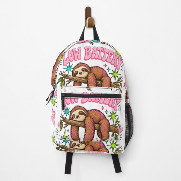 Item preview, Low Battery Sloth – Funny Tired Sloth Tropical Pink Aesthetic designed and sold by DoodloraStudio.