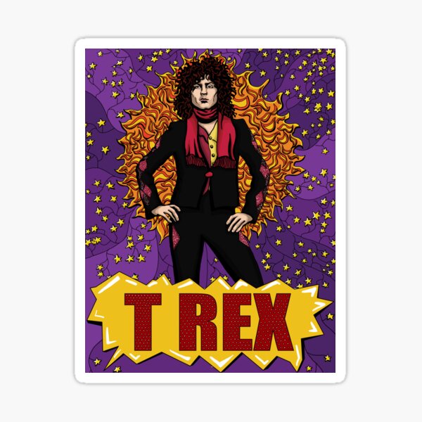 Aperçu de l'œuvre Marc Bolan, fanart de T-Rex créée et vendue par helenacooper.