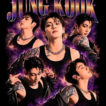 Imagen de la obra Kookie Jungkook BTS Bootleg Estilo años 90 de jundobays