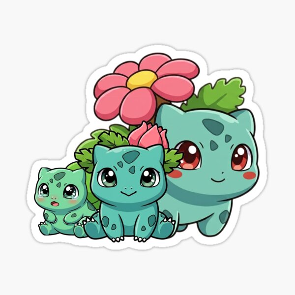 Artikelvorschau, Baby Bulbasaur, Ivysaurier und Venusaurier entworfen und verkauft von JablesCreates.