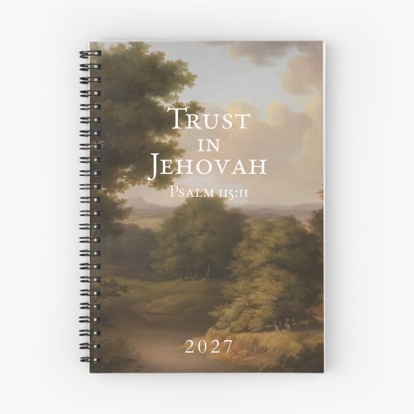 Aperçu de l'œuvre Psaume 115:11 Texte de l'année 2027 des Témoins de Jéhovah (Peinture de nature vintage) créée et vendue par Paper Bee Gift Shop.