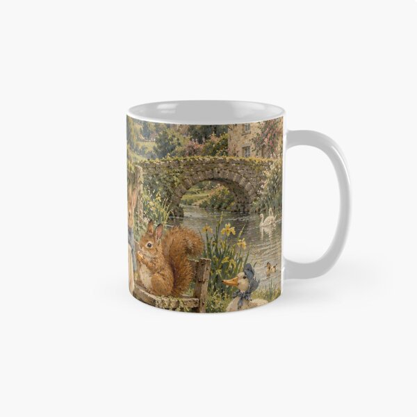Aperçu de l'œuvre Beatrix Potter Animaux L'Heure du Thé Estampe Vintage créée et vendue par Blue Robin.