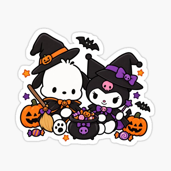 Artikelvorschau, Pochacco und Kuromi, Halloween-Hexen entworfen und verkauft von belenskd.