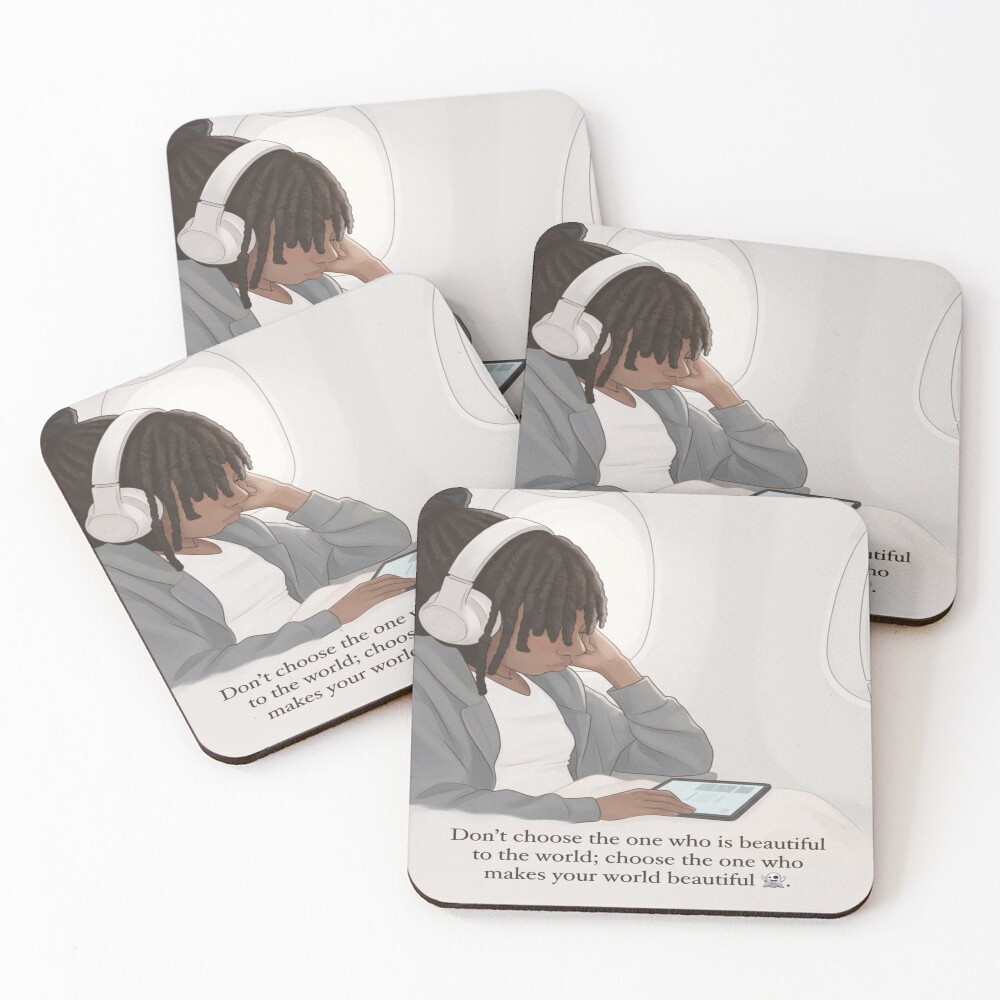 Item preview, Coasters (Set of 4) designed and sold by Bywithrose instant studio.