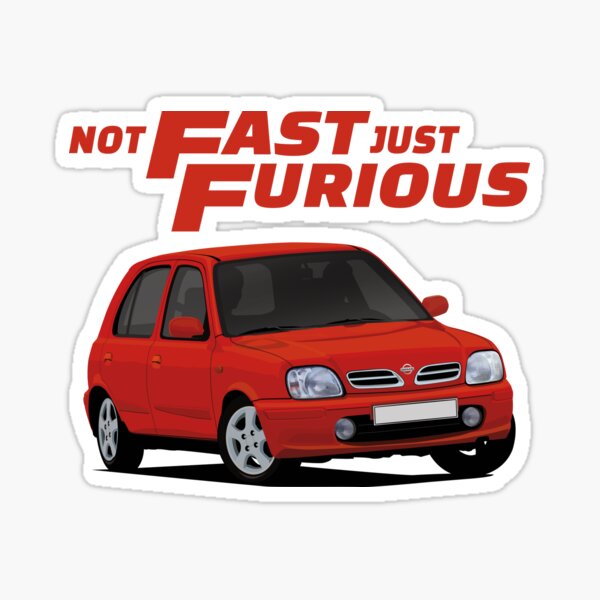 Artikelvorschau, Nicht schnell, nur rasant – Roter Nissan Micra / Machrh entworfen und verkauft von knappidesign.