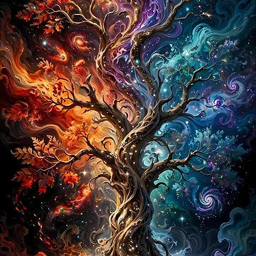 Artwork thumbnail, Cosmic Tree of Life Nebula by jo-e-basta
