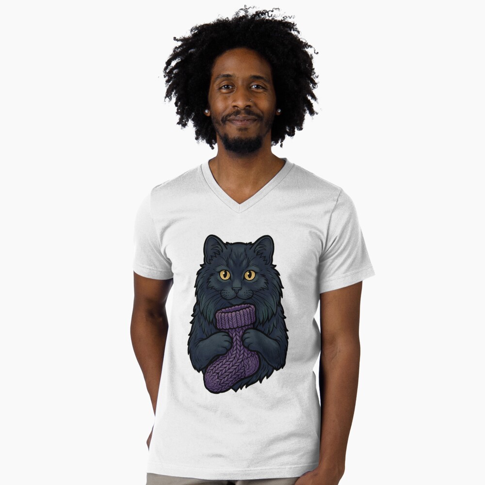 Vista previa del artículo con la obra «Camiseta de cuello en V», diseñado y vendido por IllumeInk.