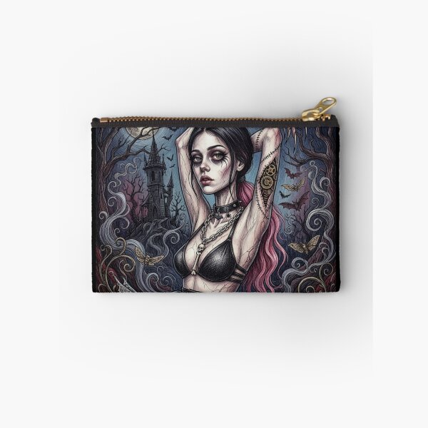 Item preview, Ilustración de una mujer vampiro de terror gótico designed and sold by Vintage Designs +.