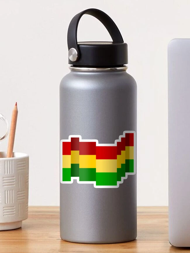 Thumbnail 1 of 3, Sticker, Pixel Bolivia Flag designed and sold by HarveyHandcraftsandDesigns.