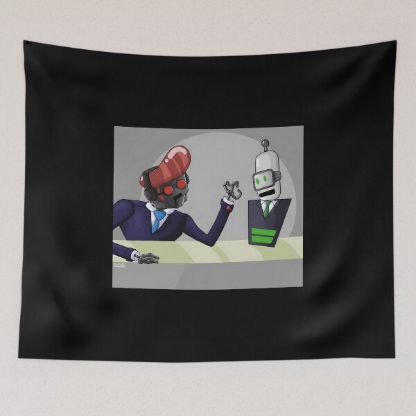 Item preview, Robot Debate in Business Suits designed and sold by Catsi-Nook-Art.