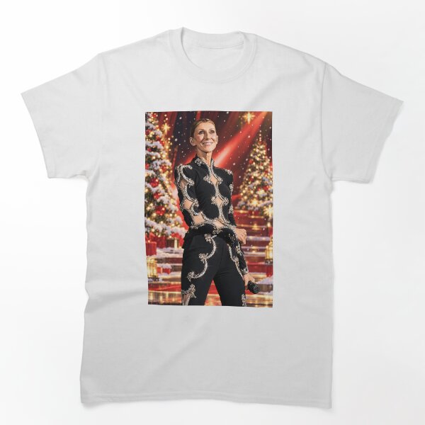 Aperçu de l'œuvre Céline Dion prête pour Noël (fan art) créée et vendue par PopCultureAndStuff.
