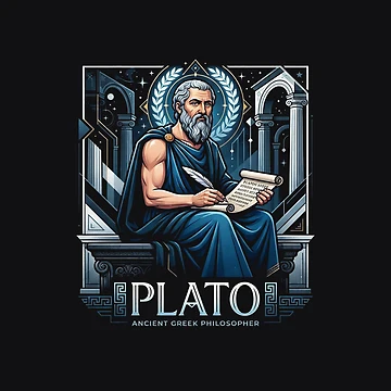 Artwork thumbnail, Plato Ancient Greek Philosopher Wisdom Portrait by Owcomm
