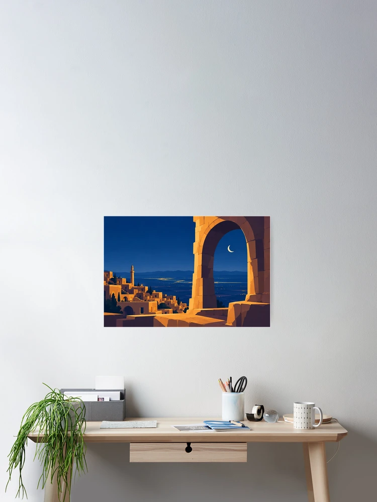 Thumbnail 2 of 3, Poster, Archway at Night Crescent designed and sold by WickPoncio.