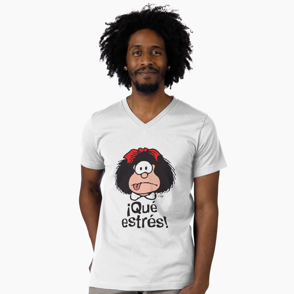 Vista previa del artículo con la obra «Camiseta de cuello en V», diseñado y vendido por FreakLab Studio.