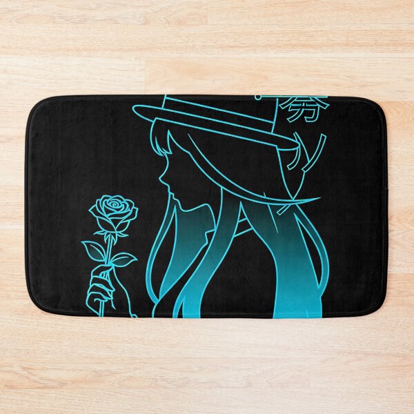 Item preview, Ado Blue Rose Silhouette - Neon Line Art designed and sold by Oddloop42.