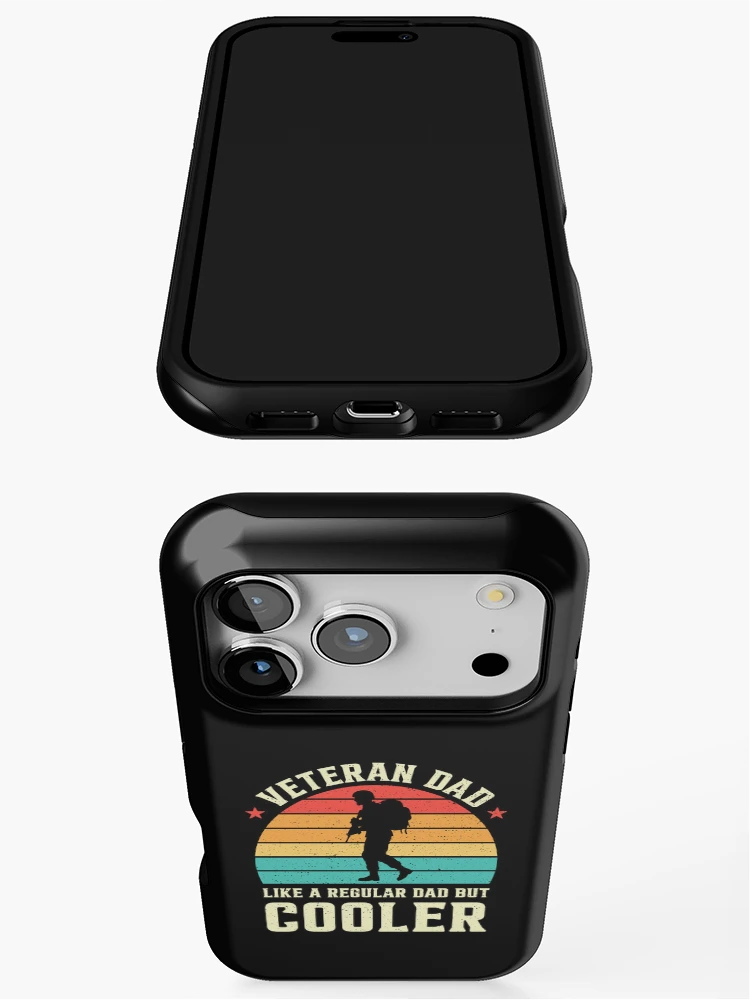 Imagen 3 de 4, Funda de iPhone con la obra Papá veterano como un papá normal pero con un toque retro más genial., diseñada y vendida por RareBunny.