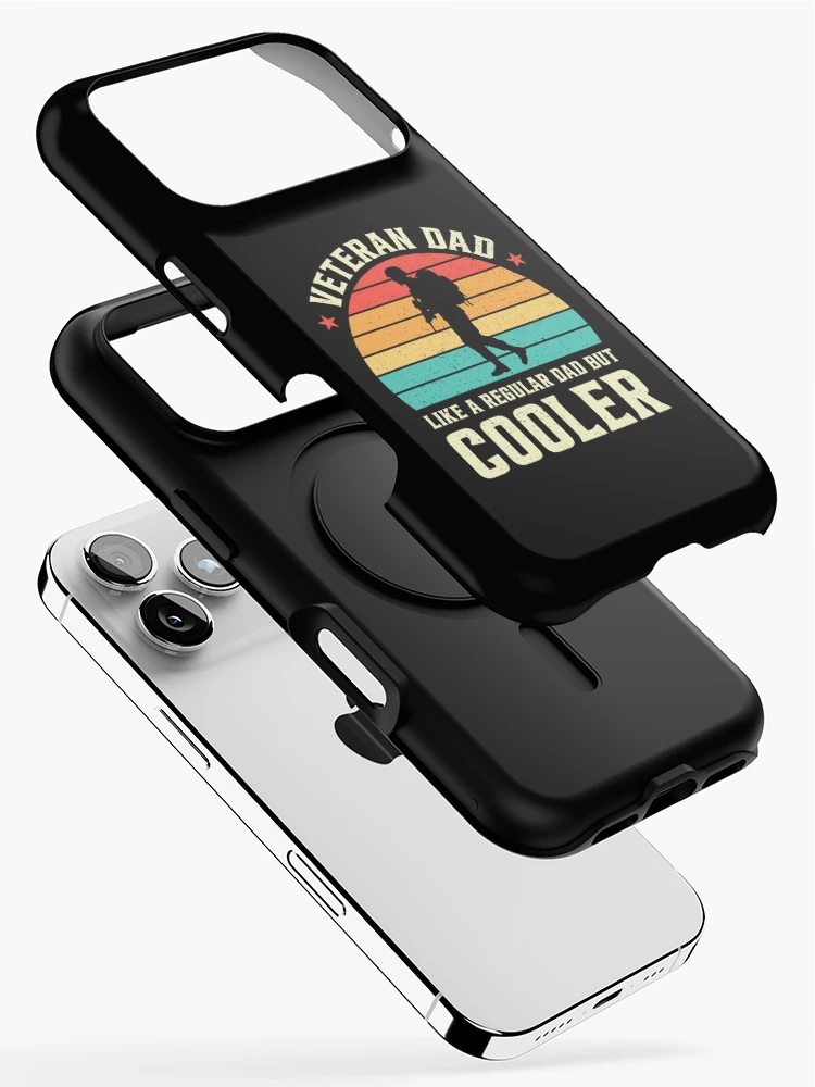 Imagen 2 de 4, Funda de iPhone con la obra Papá veterano como un papá normal pero con un toque retro más genial., diseñada y vendida por RareBunny.