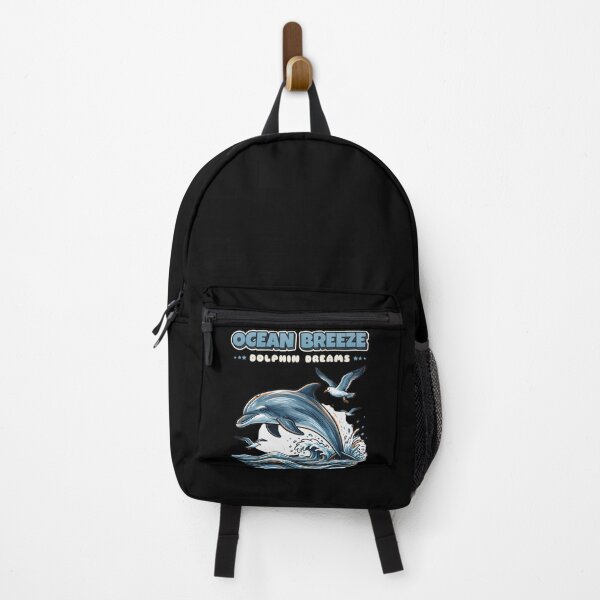 Item preview, Ocean breeze dolphin dreams — Leaping Dolphin with a Seagull designed and sold by DarkAgeArt.