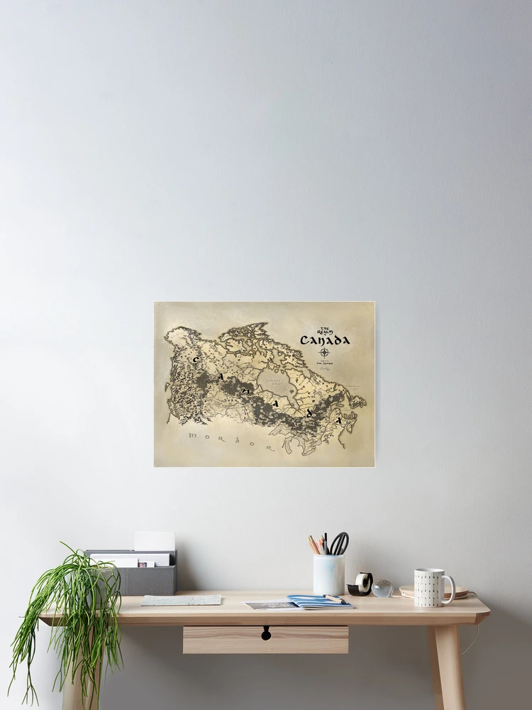 Thumbnail 2 of 3, Poster, Realm of Canada vs Mordor designed and sold by Realm of Maps.