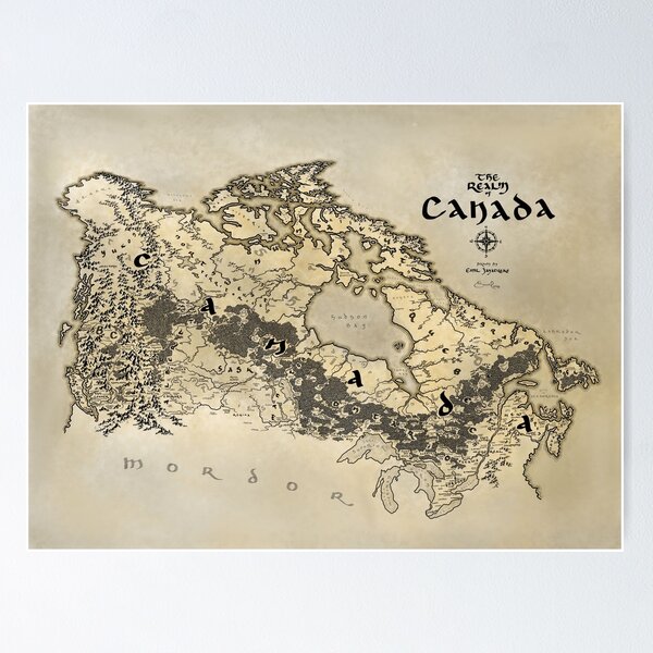 Artikelvorschau, Königreich Kanada gegen Mordor entworfen und verkauft von Realm of Maps.