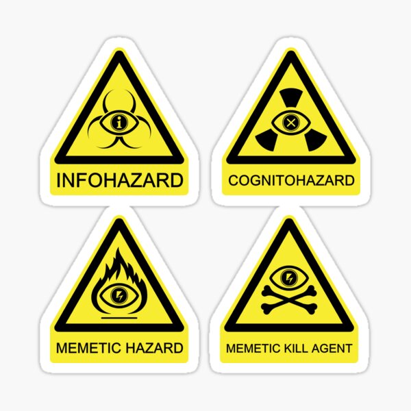 Artikelvorschau, Infohazard-Aufkleberset entworfen und verkauft von addy kart.
