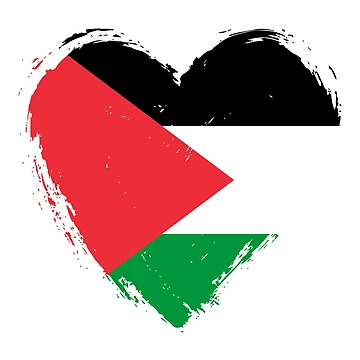 Artwork thumbnail, Distressed Palestine Flag Heart PS by shitpostee