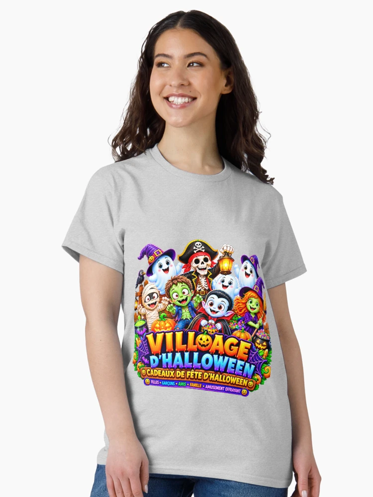 Aperçu 3 sur 7. T-shirt classique avec l'œuvre Cadeaux de fête d'Halloween créée et vendue par richiebenny.