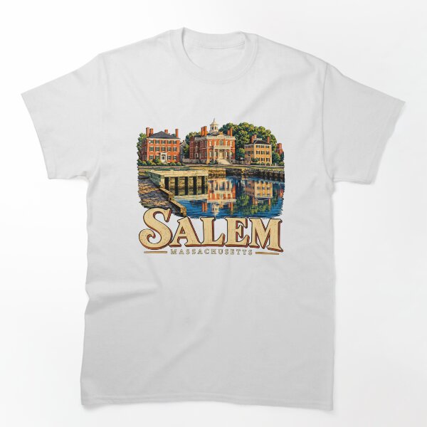 Aperçu de l'œuvre Souvenir de voyage vintage de Salem, Massachusetts, cadeau emblématique créée et vendue par MichaeIRellov.