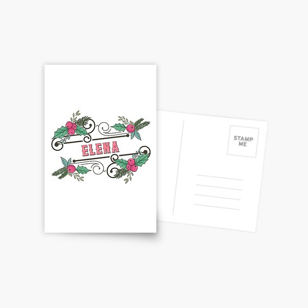 Artikelvorschau, Elena – Personalisierter Weihnachtswunsch mit individuellem Namen – Cooles und lustiges Design für Frauen und Mädchen entworfen und verkauft von Watsonarts.