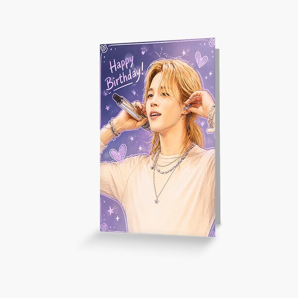 Item preview, Tarjeta de cumpleaños de Jimin de BTS designed and sold by btluvs.