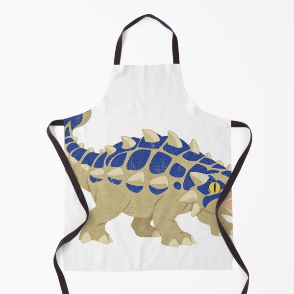 Item preview, Vintage-style blue striped ankylosaurus designed and sold by LongIslandDesgn.