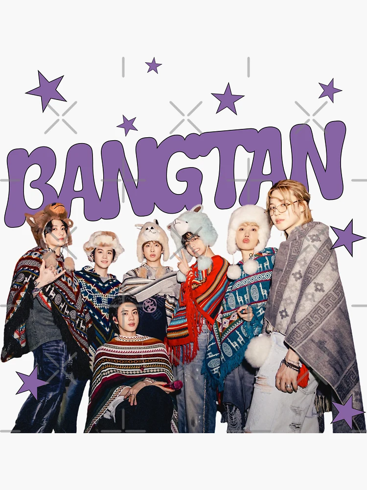 Aperçu 3 sur 3. Sticker avec l'œuvre Photo de groupe BTS Arirang créée et vendue par Baby blue.