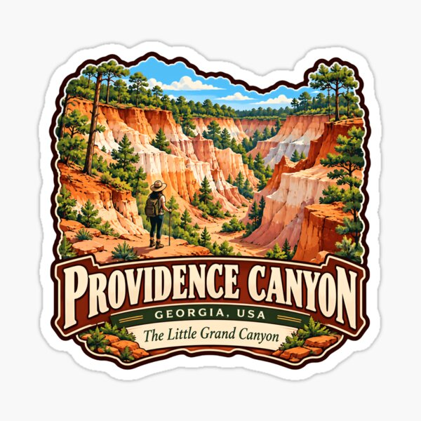 Aperçu de l'œuvre Canyon de Providence, Géorgie, États-Unis. Le Petit Grand Canyon : randonnée et souvenirs de voyage. créée et vendue par NeedForParks.