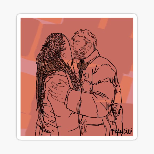 Aperçu de l'œuvre Illustration personnalisée de portrait de couple | Dessin romantique au trait et cadeaux personnalisés créée et vendue par Francicci.