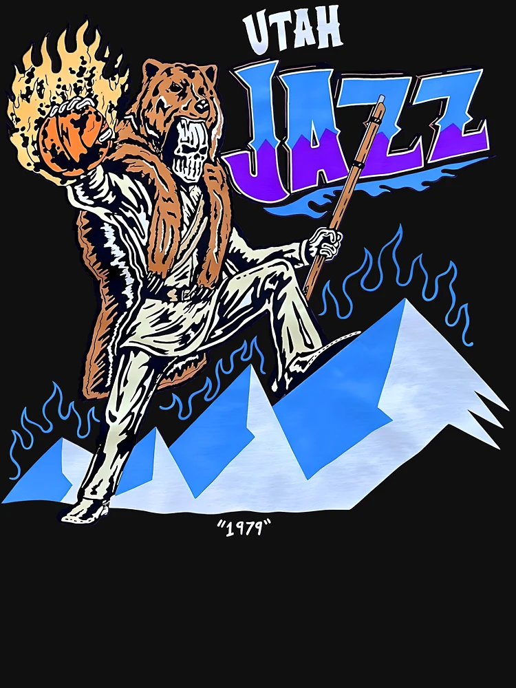 Thumbnail 7 of 7, Classic T-Shirt, Utah Jazz Basketball, Utah Basketball Team Game Day Gifts designed and sold by DeborahNewcombe.
