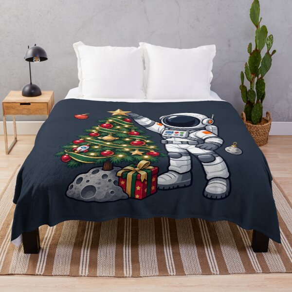 Item preview, Christmas Astronaut Decorating a Moon Tree designed and sold by BROHLine Studio.