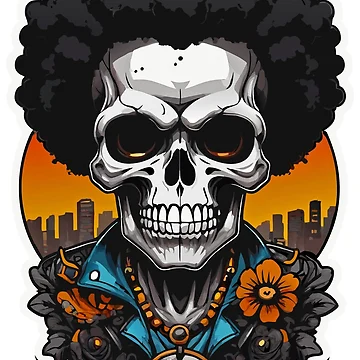 Artwork thumbnail, Awesome Skull Sticker 011 by FotoBuda