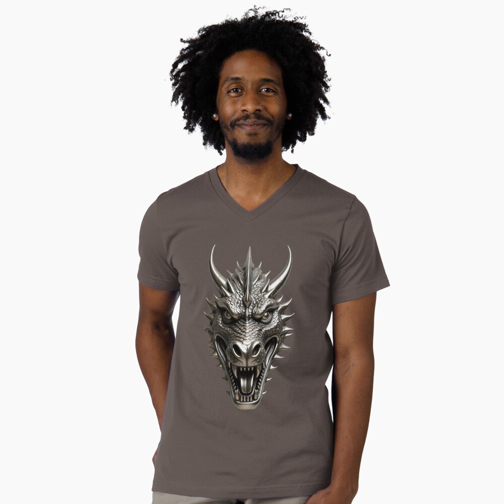 Aperçu de l'œuvre T-shirt col V créée et vendue par Kruti Collection.