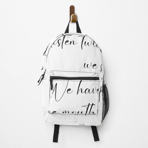 Item preview, Two Ears and One Mouth - Epictetus Quote designed and sold by 4ever-Undaunted.