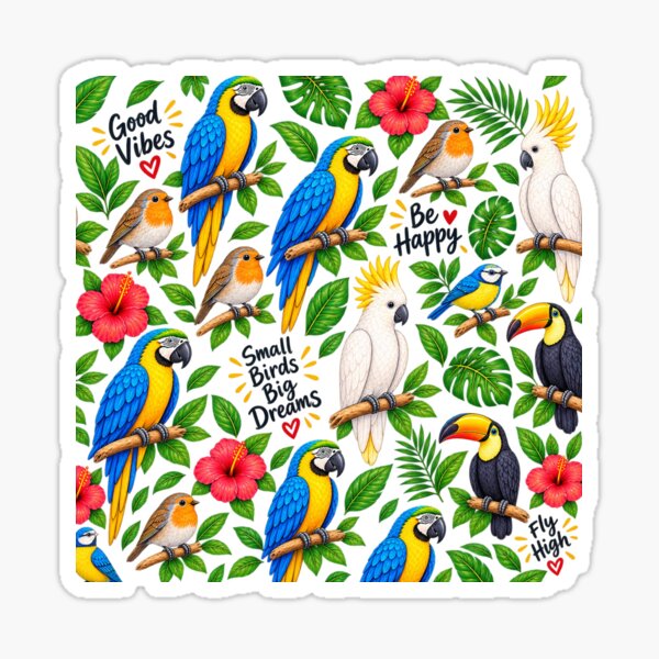 Aperçu de l'œuvre oiseaux tropicaux créée et vendue par Argi- Luz.
