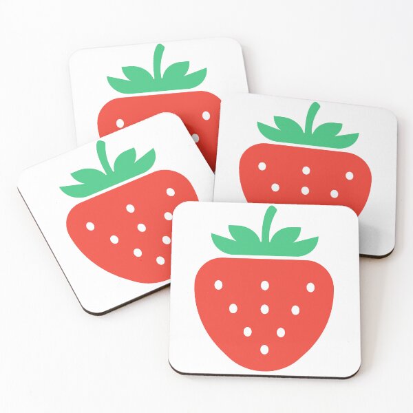 Item preview, Cute Kawaii Strawberry – Adorable Strawberry Fruit Illustration designed and sold by Black María.