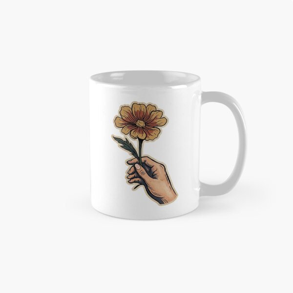 Aperçu de l'œuvre Main tenant une fleur style vintage créée et vendue par SimonFernando.