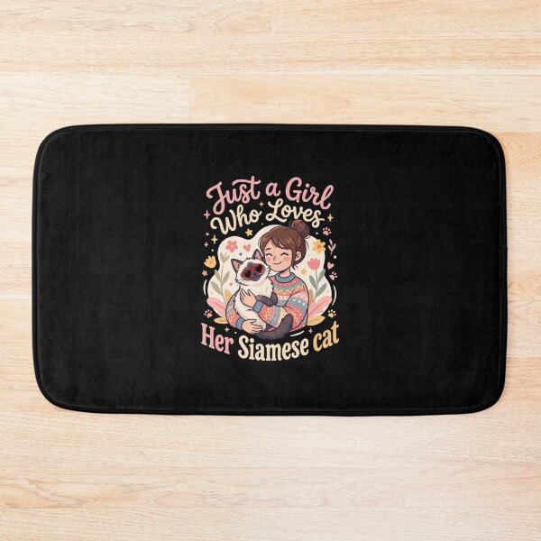 Item preview, Just a Girl Who Loves Her Siamese Cat - Cute Cat Mom Gift designed and sold by Fateh-Kro ⭐⭐⭐⭐⭐.