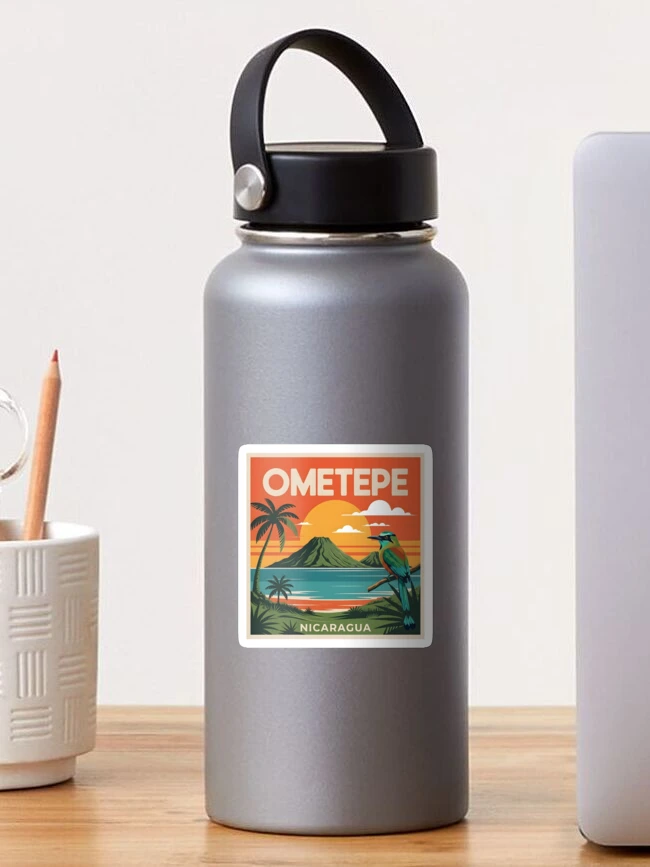 Thumbnail 1 of 3, Sticker, Ometepe Island designed and sold by Nica Sol.