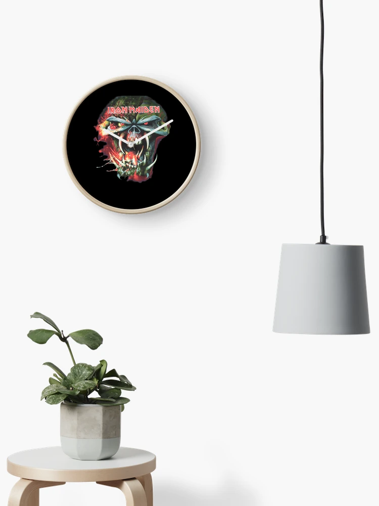 Thumbnail 2 of 4, Clock, Maiden Skull designed and sold by RotwisArt.