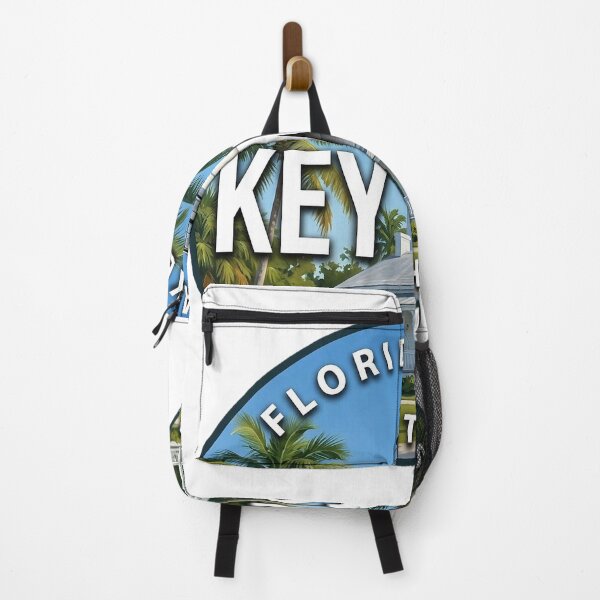 Item preview, Key West Lighthouse Florida Tropical Palms Round Badge Sticker designed and sold by DetourDgn.